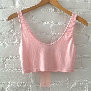 NWT Missguided Pink Cropped Sleeveless Tank Top Sz 2 Festival Coquette Boho